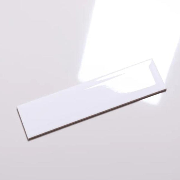 White Wall Gloss Bevel 75x300mm