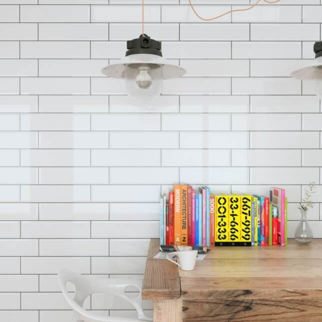 Aquarella White Gloss Wall 75x300mm