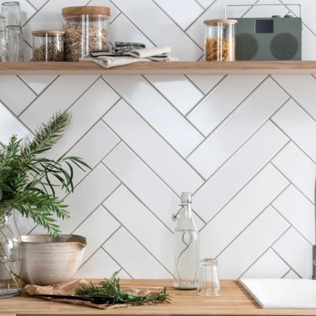 Aquarella White Gloss Wall 75x300mm