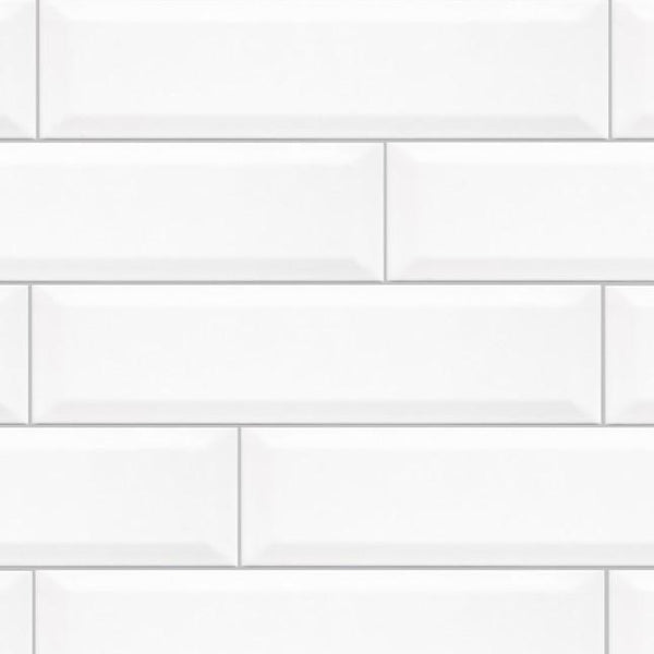 White Wall Gloss Bevel 100x300mm