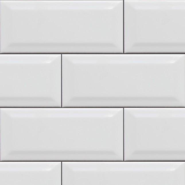 White Wall Gloss Bevel 100x200mm